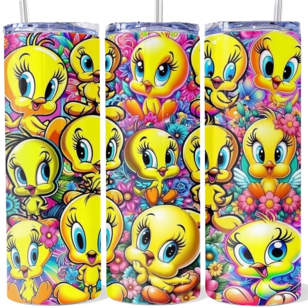 Handmade Tweety Bird Tumbler. NWOT